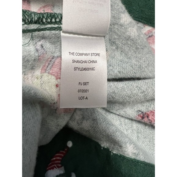 The Company Store Men's XMAS Pajamas Santa PJ 2 Sets Matching Size M Flannel - Picture 9 of 11